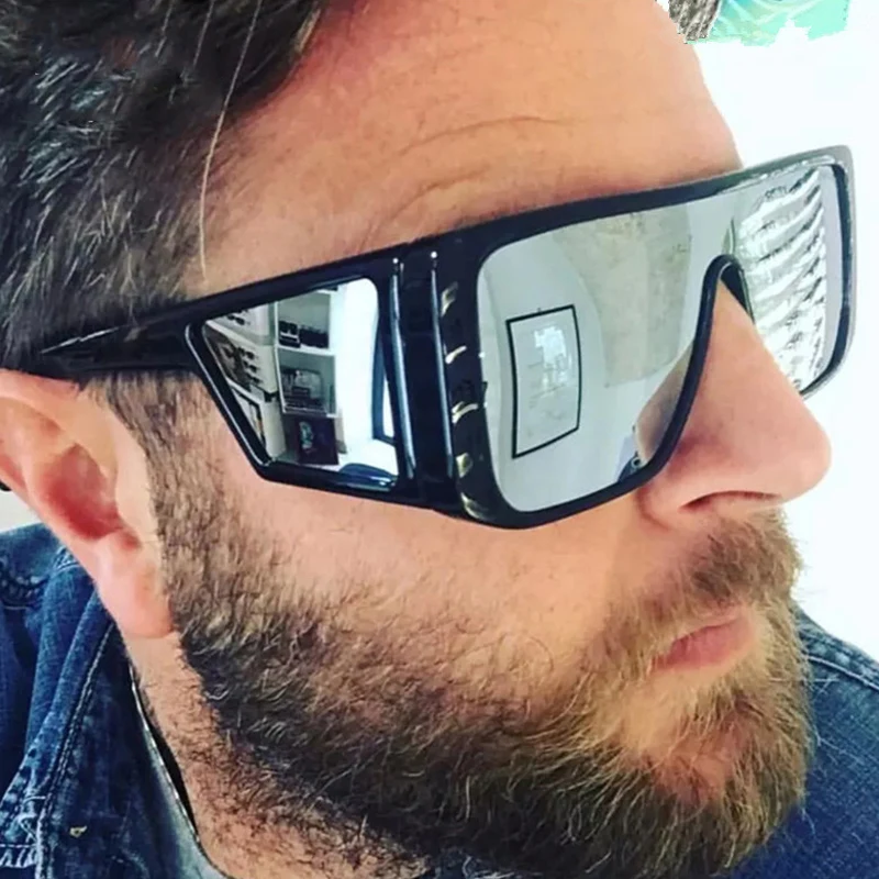 Мужские и женские солнцезащитные очки большие брендовые в квадратной большой