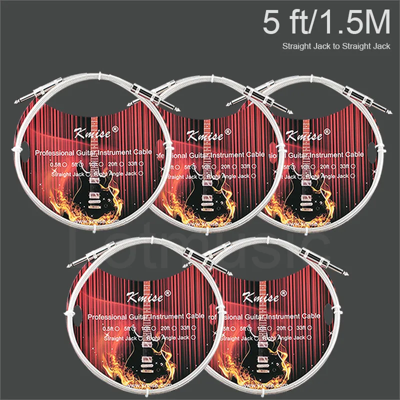 

5 шт., кабель для электрогитары, 5 футов
