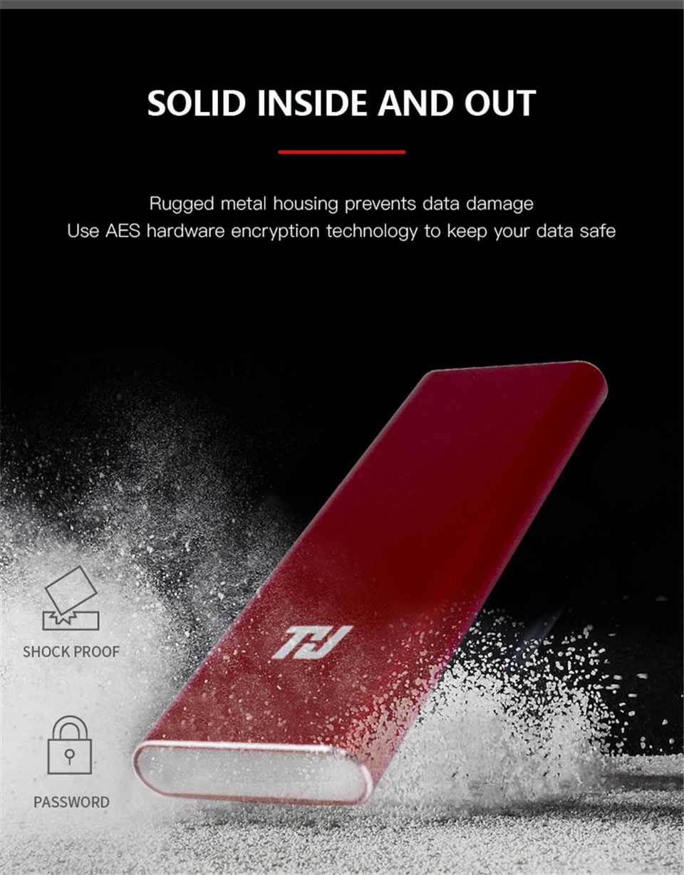 128G Портативный жесткий диск SSD Внешний жесткий диск твердотельный накопитель 64 ГБ 128 ГБ 256 512 1 ТБ Портативный SSD USB3.0 400 МБ/с. для портативных ПК Тетрадь