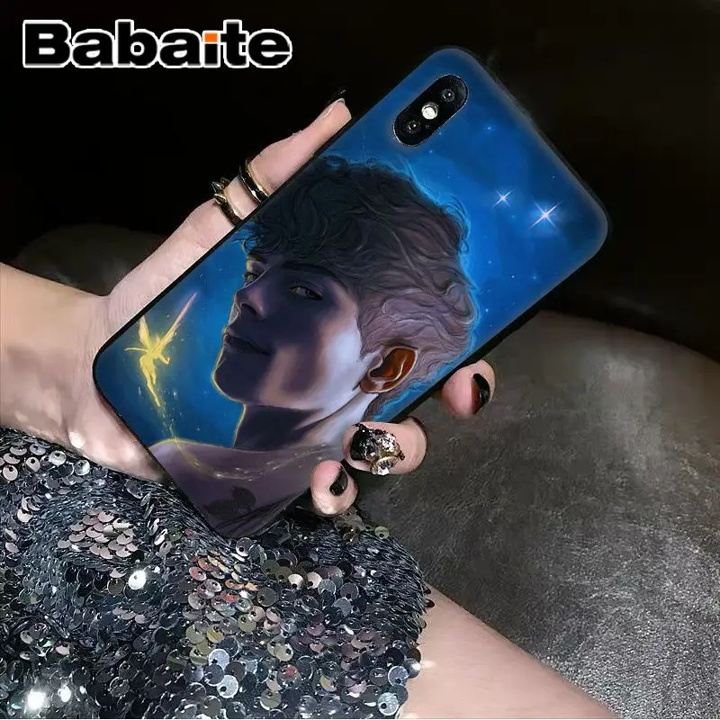 Babaite Peter Pan Wendy Tinkerbell Black Soft Shell Phone Cover for iPhone 5 5Sx 6 7 7plus 8 8Plus X XS MAX XR | Мобильные телефоны