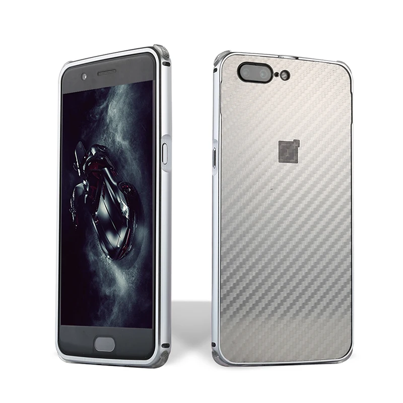 For Oneplus 5 Case Metal Aluminum Frame+Brushed Carbon Fiber PC Back Cover 3 3T Shockproof Phone Shell One plus | Мобильные телефоны