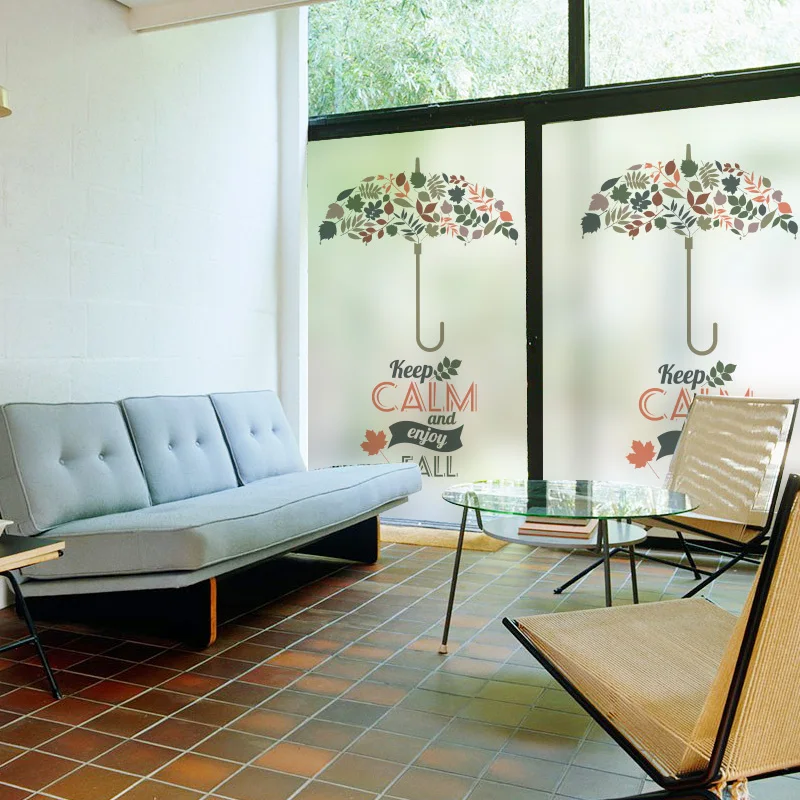 2019 Новый скандинавский модный стеклянный стикер листья зонтик креативное окно