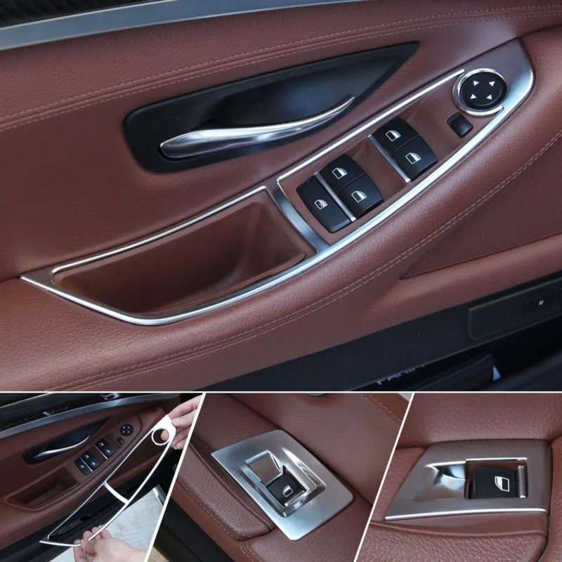 4 шт. серебристый хромированный дверной оконный переключатель панель отделка для