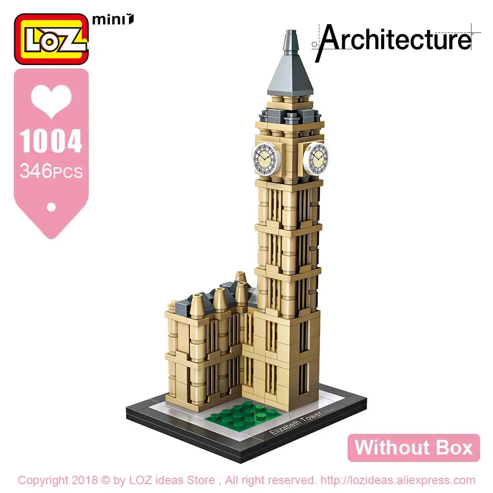 1004 Without Box Лоз мини-блоки наборы архитектурных моделей Diy строительные блоки игрушки Всемирно известная архитектура s вилла модель блоки светящийся кирпич - Цвет: 1004 Without Box