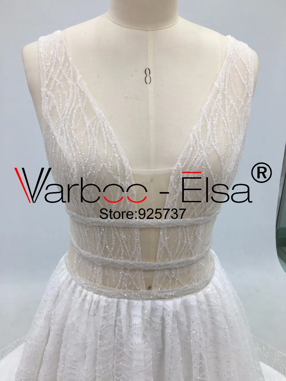 VARBOO_ELSA серебряное блестящее длинное вечернее платье сексуальное платье с двойным глубоким v-образным вырезом для выпускного вечера Элегантное Длинное Платье с открытой спиной robe de soiree