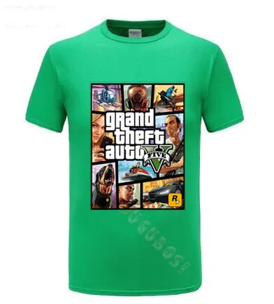 Популярная Игровая футболка 2019 Grand Theft Auto GTA Мужская с коротким рукавом уникальная