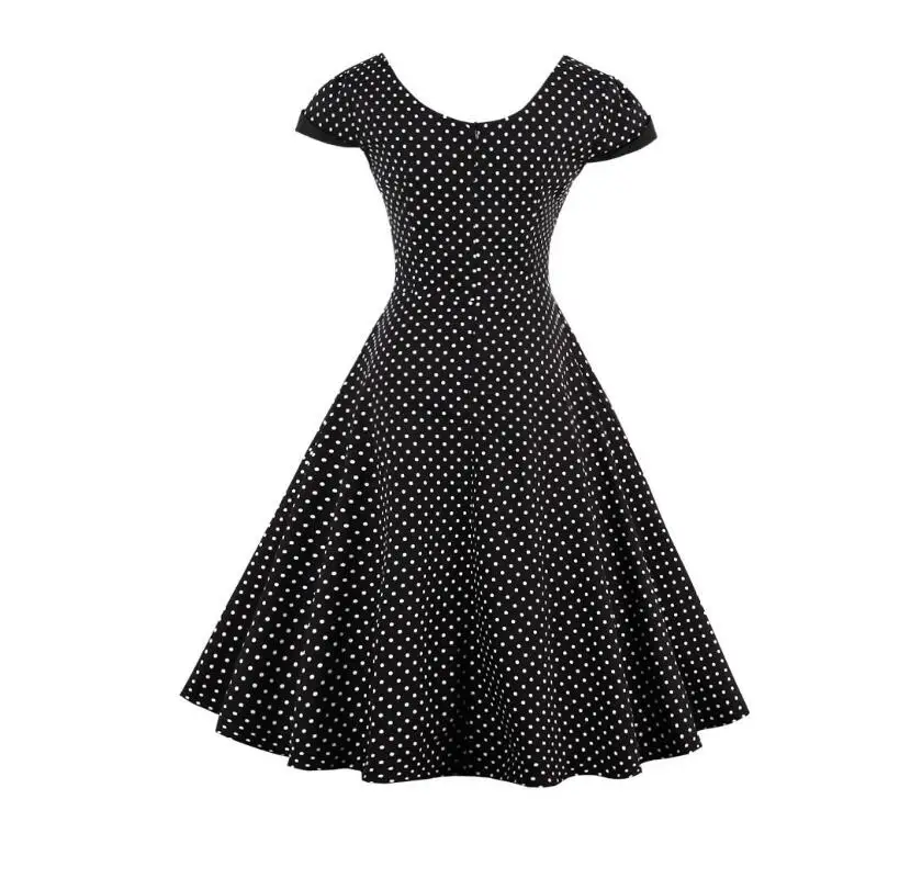 2017 летнее Осеннее новое классическое в горошек на булавке платье для свинга
