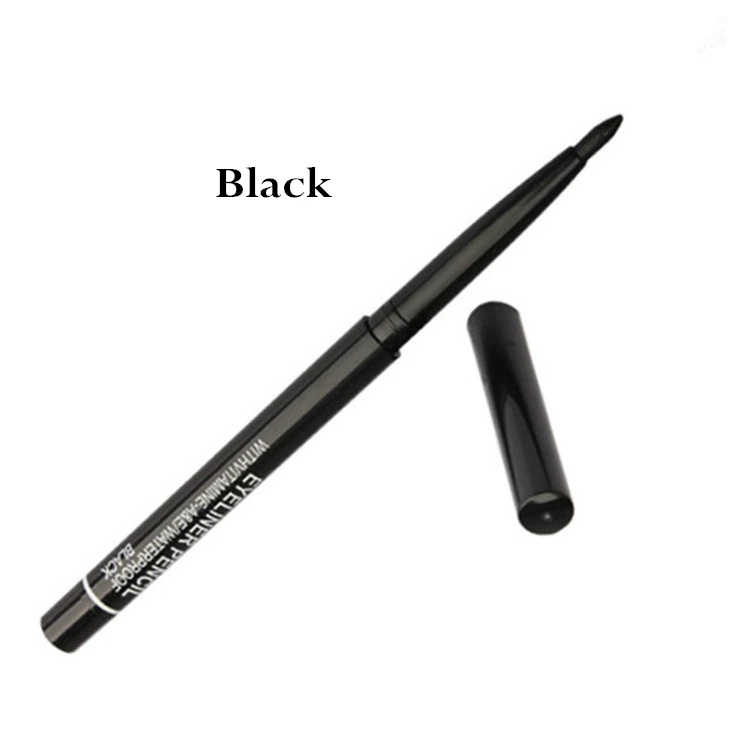 black Подводка для глаз и карандаш для бровей, черный, коричневый, подводка для глаз, высокая пигмент, стойкий макияж, подводка для глаз, полная косметика для профессионального макияжа - Цвет: black