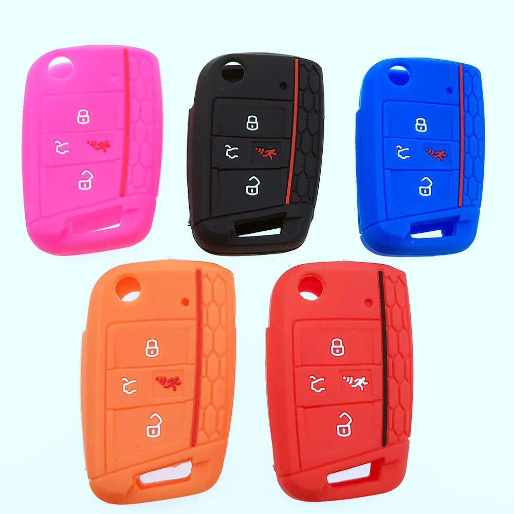 4-Кнопка чехол для ключа VW Tiguan Polo Golf 7 MK7 Skoda Octavia Kodiaq Karoq SEAT Ateca Leon ключей