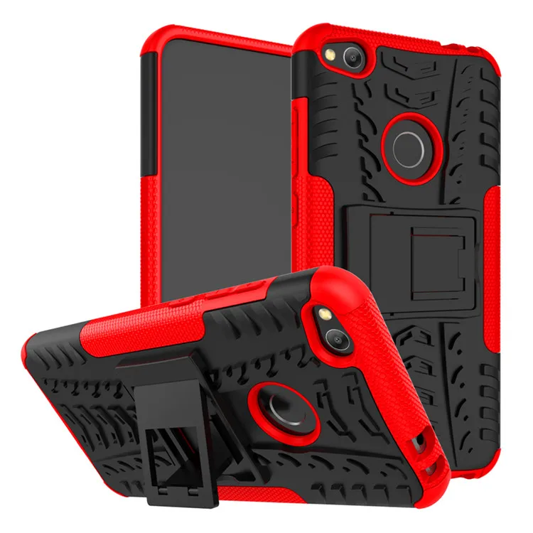 red Для huawei GR3 /P8 Lite/P9 Lite чехол противоударный TPU+ PC чехол-подставка для телефона для huawei Nova Lite/Honor 8 Lite чехол - Цвет: red