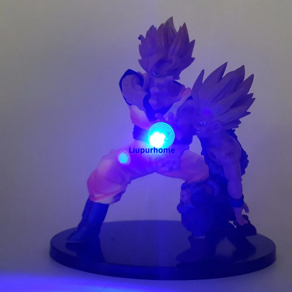 Dragon Ball Z Вегета ГОКу Гохан отец сын ПВХ Модель Фигурки Dragon Ball Супер Saiyan Вегета ГОКу светодиодный светильник детская игрушка подарок