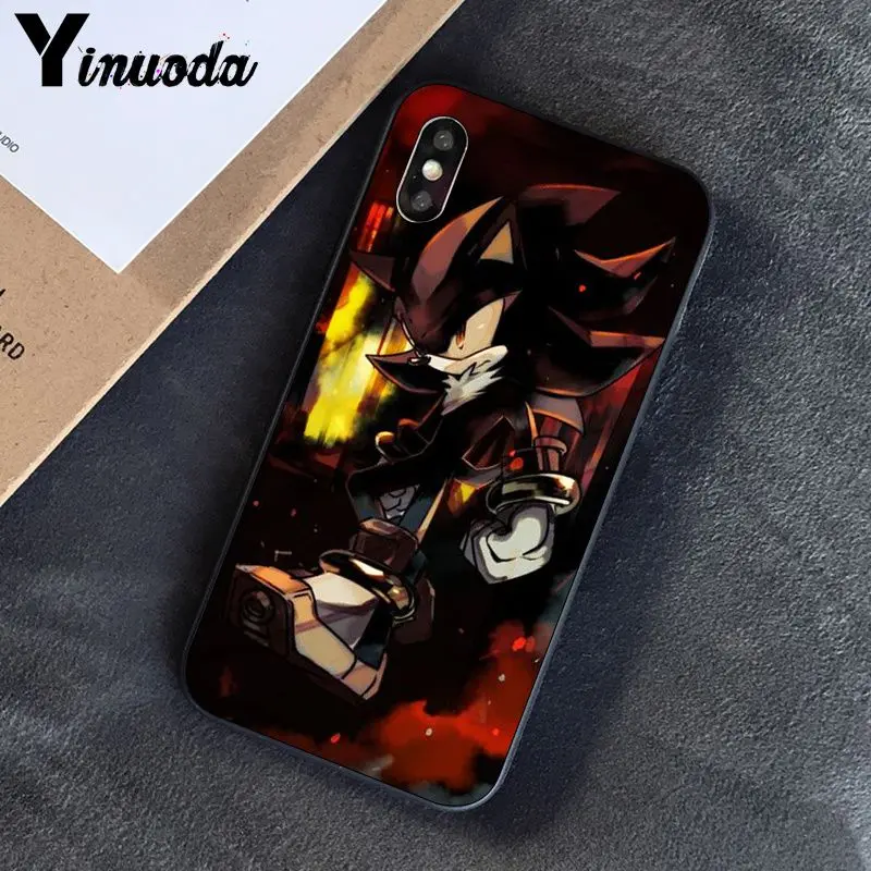 Yinuoda Соник Ежик DIY печать рисунок чехол для телефона чехол для iPhone 5 5Sx 6 7 7plus 8 8Plus X XS MAX XR
