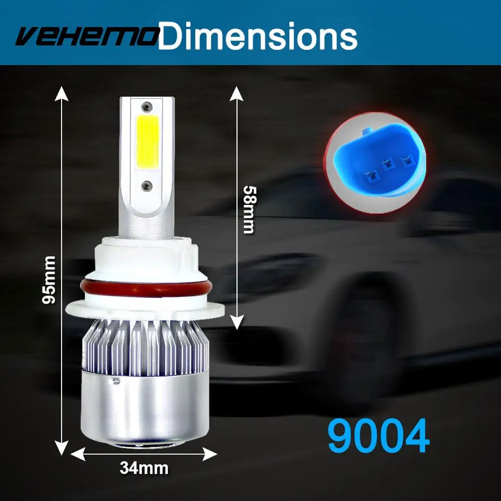 Vehemo 9004/HB1 8000LM светодиодный противотуманный светильник безопасная передняя лампа