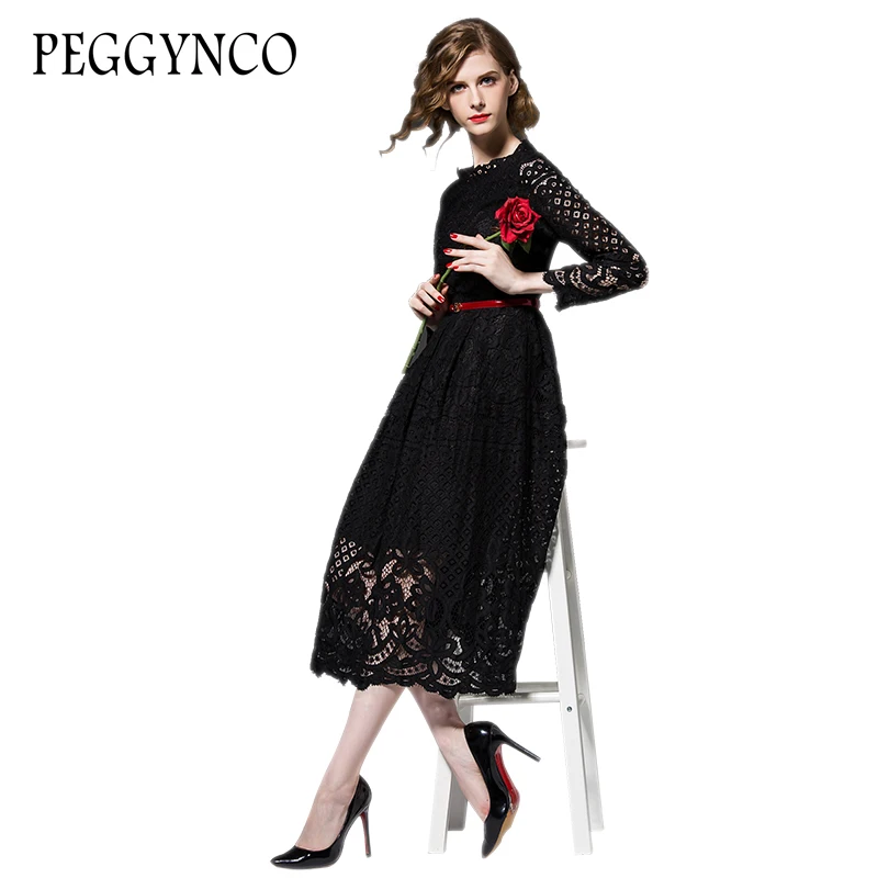 PEGGYNCO 2017 сезон: весна–лето платье Красный черный Белый Цвет Элегантные пикантные