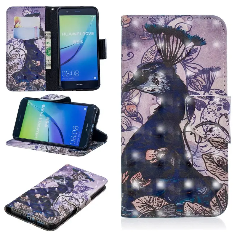 Магнитный чехол для huawei P10 Lite 5 2 &quotЧехлы Роскошные сумки держатель карты кожаный