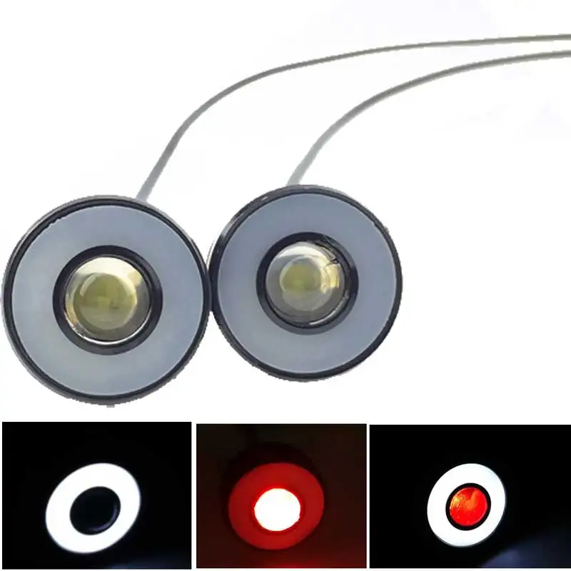 Надеясь 2X Led eagle eye двойной цветной номерной знак DRL задний фонарь angel болт led
