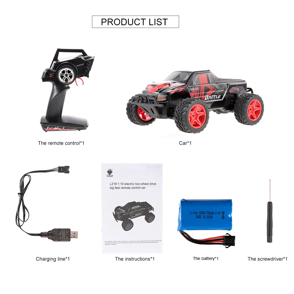WLtoys L222 Радиоуправляемая машинка 2 4 ГГц 2WD 1/10 30 км/ч электрическая с начесом RTR