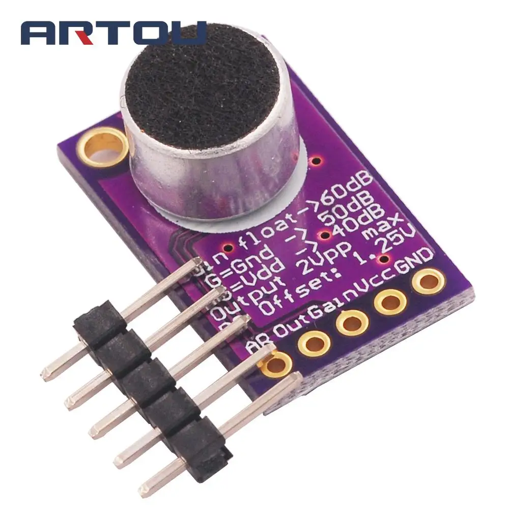 Микрофон MAX9814 плата с автоматическим контролем усиления для Arduino программируемым