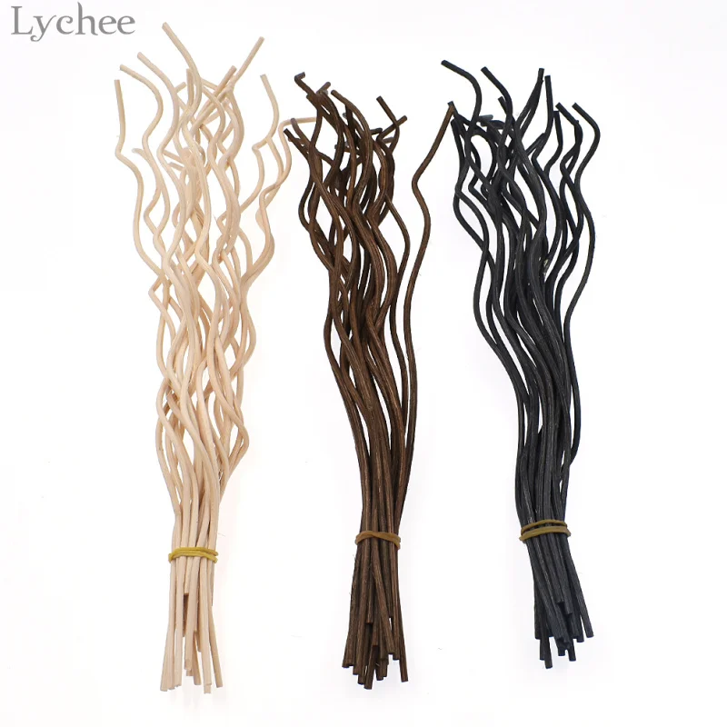 Lychee, 20 штук волнистые Ротанговые бердовые ароматизирующий диффузор запасные Сменные стержни для Освежителя Воздуха Номер духов рассеиватель из ротанга палочки