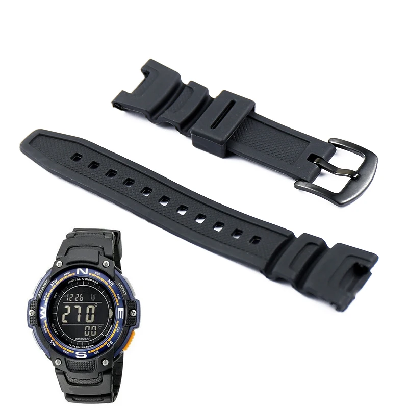 Аксессуары для часов, ремешок из смолы, мужская Пряжка для Casio SGW-100, для спорта на открытом воздухе, водонепроницаемый резиновый ремешок, женский ремешок для часов