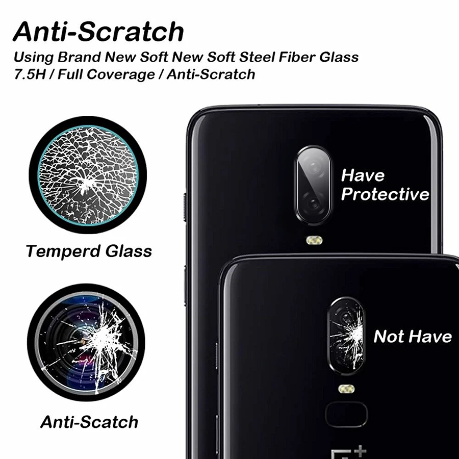 Высококачественное закаленное стекло для объектива камеры OnePlus 6 6T 2.5D защита