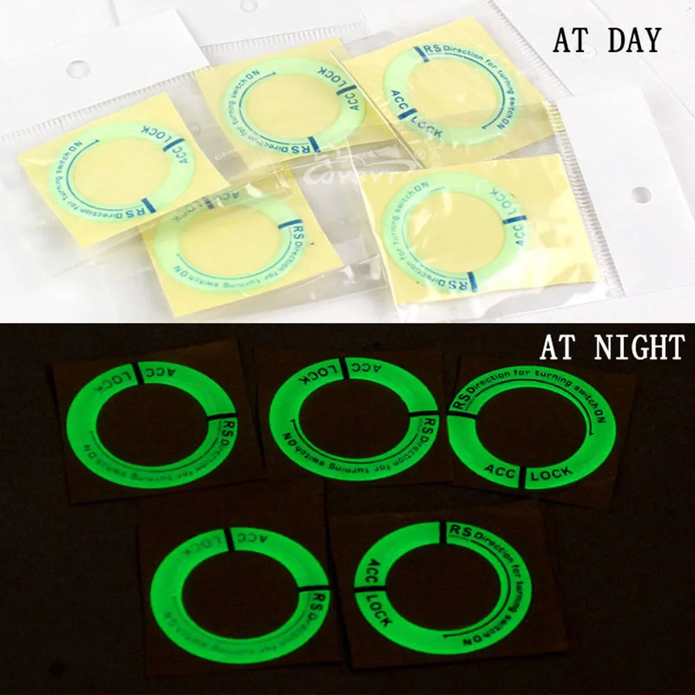 Car Glow Luminous Ignition Switch Cover Auto Accessories Stickers Circle Light Decoration Motorcycle Decal | Автомобили и
