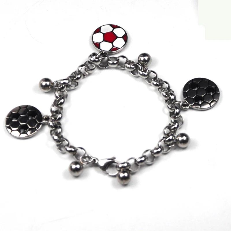 Aibeiou футбольная Подвеска из нержавеющей стали rolo chain braclelet для Кубка мира горячая