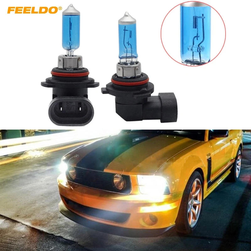 

FEELDO 20Pcs White 9006 HB4 12V 55W/100W Car Fog Lights Halogen Bulb Headlights Lamp Car Light Source Parking #MX2139