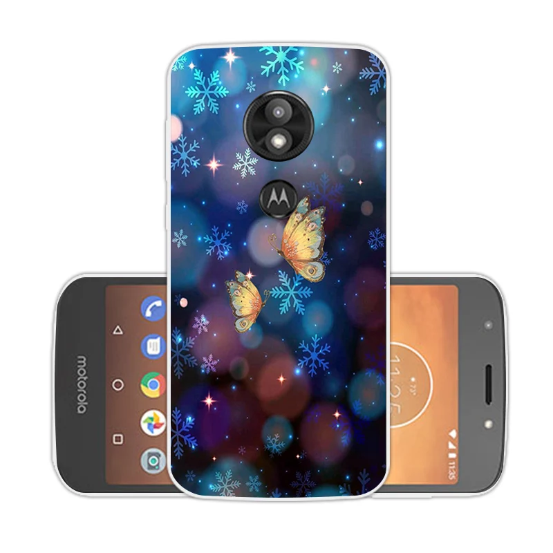 5.2 inch Soft Silicone for Motorola E5 Play Slim TPU Phone Shell MOTO E5Play Transparent Gel Ultrathin Blue Coque |