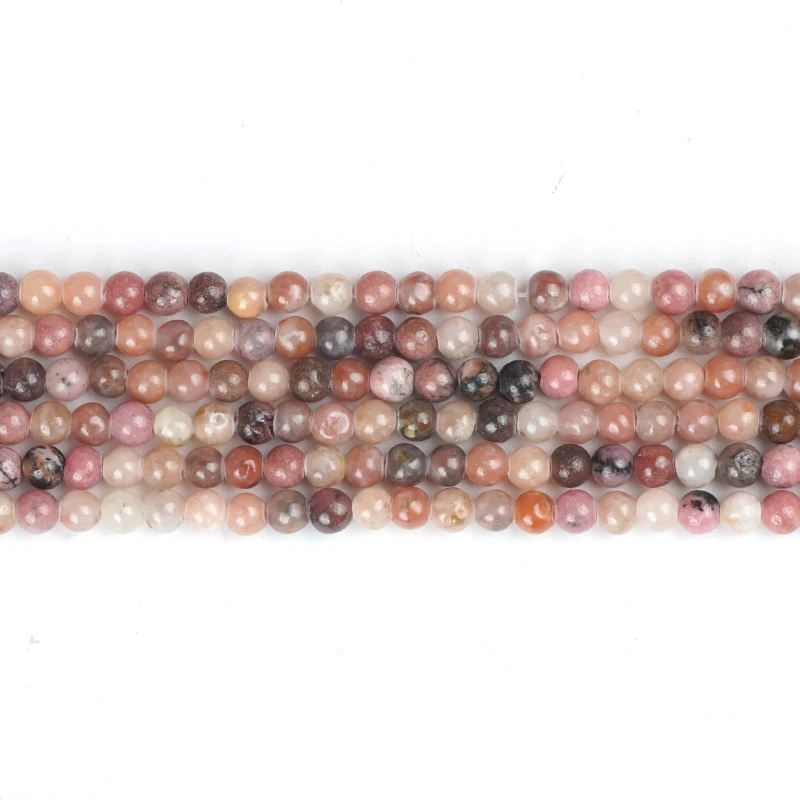 Красные Бусины из натурального камня с леопардовым принтом круглые широкие