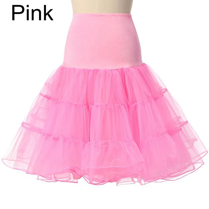 Pink LAMYA короткая винтажная Свадебная юбка для невесты подъюбник для свадебного платья рокабилли пачка органза Хэллоуин подъюбник кринолин - Цвет: Pink