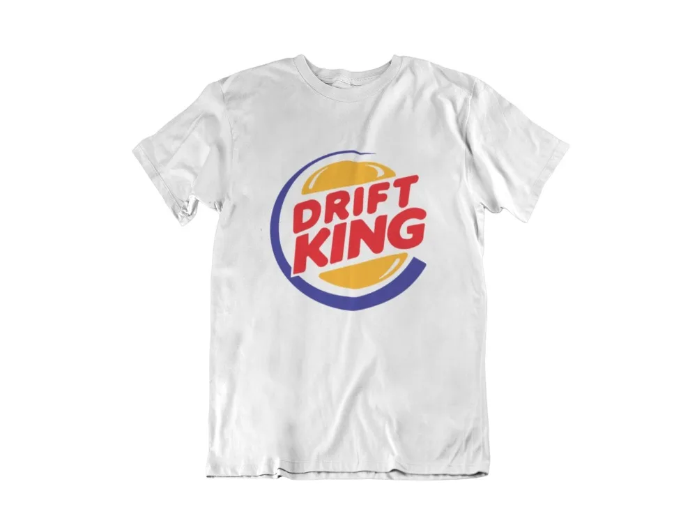 Футболка Drift King Burger Car Drifting Ukon распродажа новая модная летняя футболка с принтом