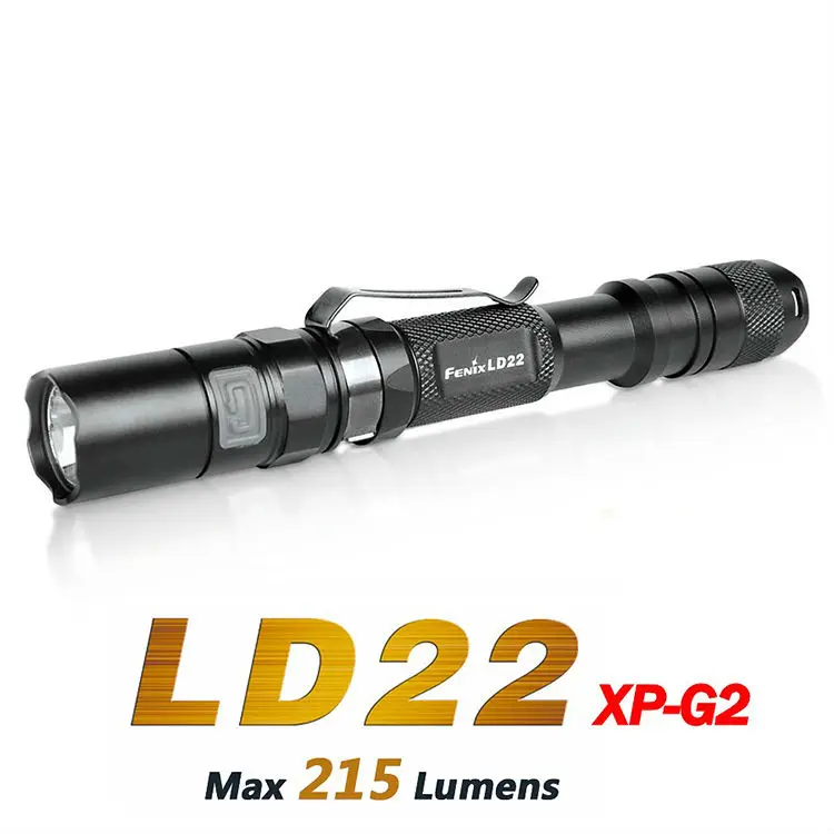 Outdoor lighting LED Flashlight Fenix LD22 215 lumens XP-G2 (R5) AA battery waterproof aluminum hunting torch-100% original | Лампы и