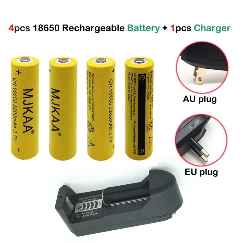 18650 Батарея 3 7 V 3200 mAh перезаряжаемая литий-ионная батарея с зарядное устройство