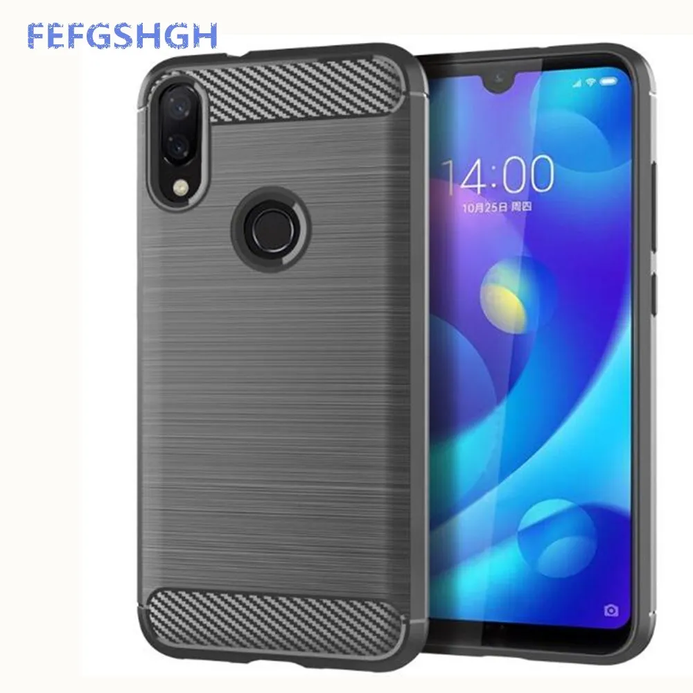 Чехол из углеродного волокна для Xiaomi Mi Play резиновые силиконовые чехлы телефонов