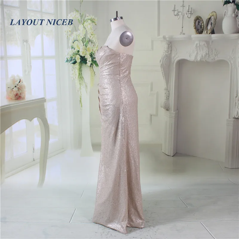 Модные блестка украшение длинные платья подружек невесты Мода линия Милая