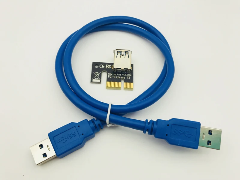 Новый PCIE PCI E 3 в 1 Molex 4Pin SATA 6PIN Express 16x слот карта Riser 1x до USB 0 кабель для майнинга