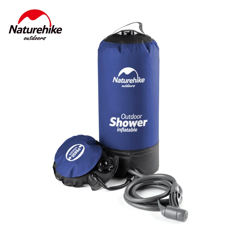 Blue Naturehike 11L открытый купальный мешок для воды открытый надувной душ давление душ Портативный Кемпинг Душ Стиральная автомобильные инструменты - Цвет: Blue