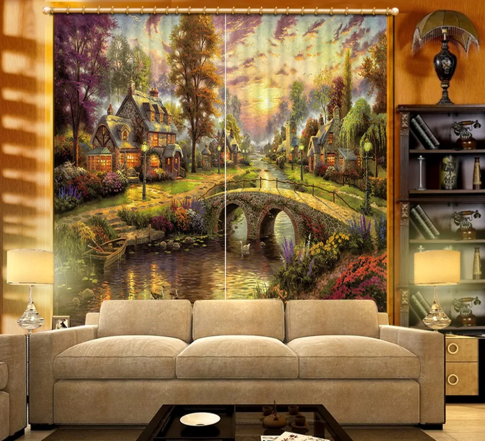 Мечтательный Европейский 3d украшение для дома занавесок занавески фотообои