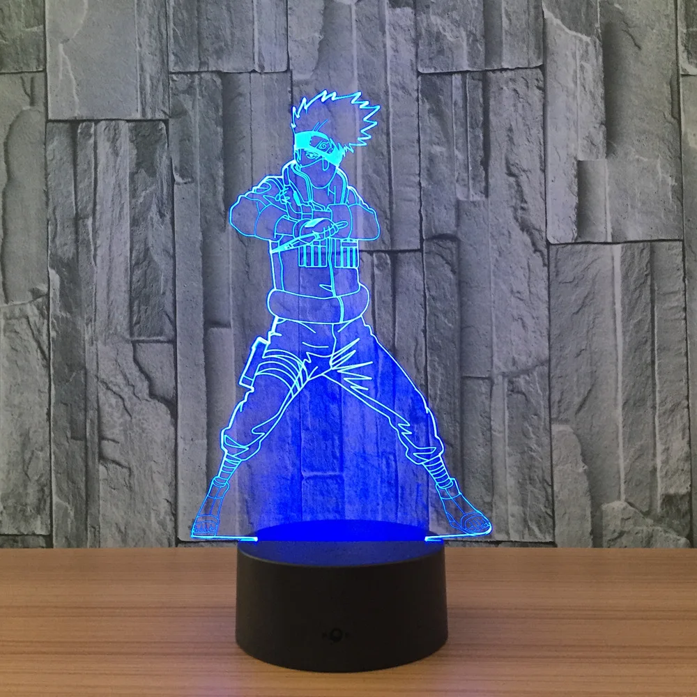 Ninja сенсорная настольная лампа 7 цветов Изменение Настольная 3D Новинка