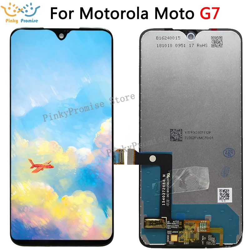 100% протестированный ЖК экран для Moto g7 дисплей сенсорный дигитайзер стекло замена