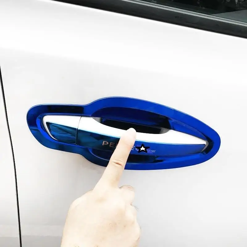Дверные ручки автомобиля декоративные наклейки для стайлинга полосы яркие