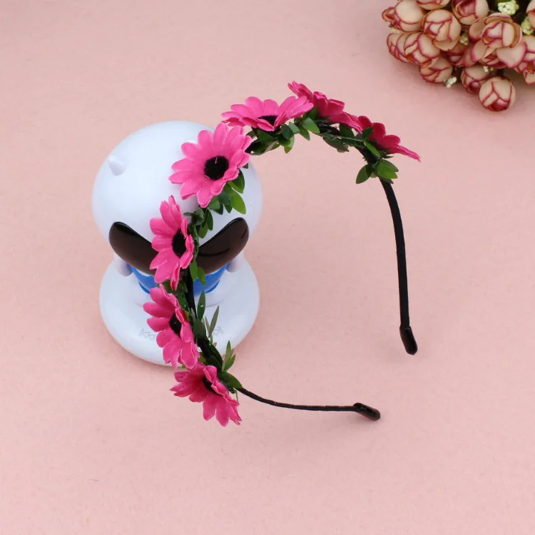

New Women Girls Rose Wreath Floral headband garland Artificial Flower Headband Garland Decor Party Christmas