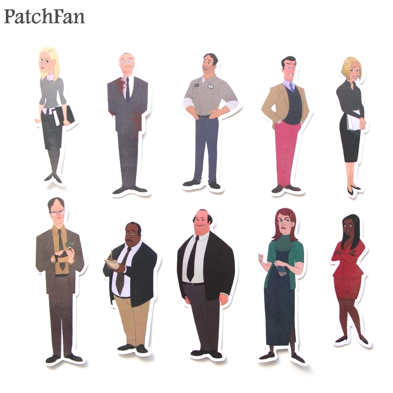 patchfan 46pcs the office funny tv show kids toy sticker for diy scrapbooking album laptop phone notebook decal sticker a1763 free global shipping