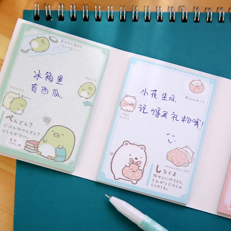 Милый каваи Новинка животных memo pad Клей Примечание мультфильм Sticky бумага для