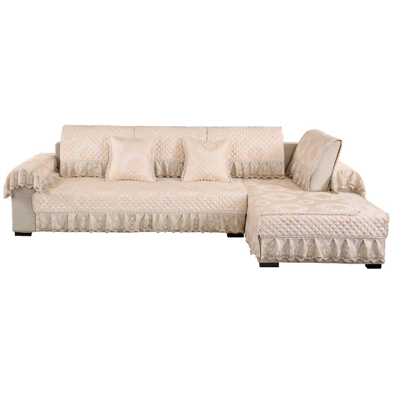 European luxury Cozy anti-skid sofa cushion leather cover towel Pillow armrest cushio custom made | Дом и сад