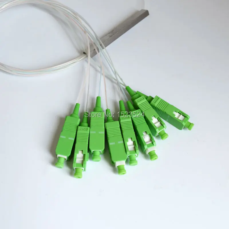 Free Shipping 10pcs/lot 0.9mm SM Steel Tube 1x8 Mini Blockless SC/APC 8 Ports Fiber Optic PLC Splitter | Мобильные телефоны и
