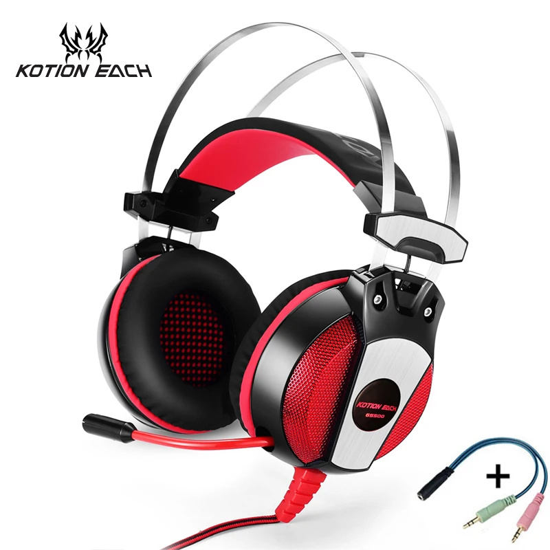EACH GS500 игровые наушники для пк с микрофоном гарнитура компьютера xbox one ps4 playstation 4
