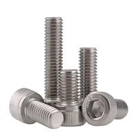 50pcs m1 6 m2 m2 5 m3 m4 din912 304 stainless steel hexagon socket head cap screws hex socket screw