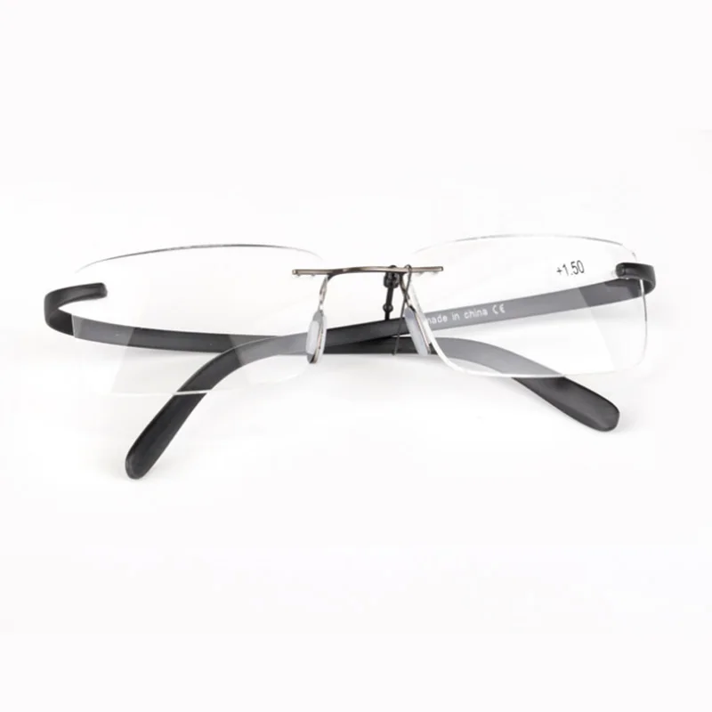 New reading glasses frameless ultralight elastic unisex metal welded resin lens TR90 leg diopter 1.0-3.5 | Аксессуары для одежды